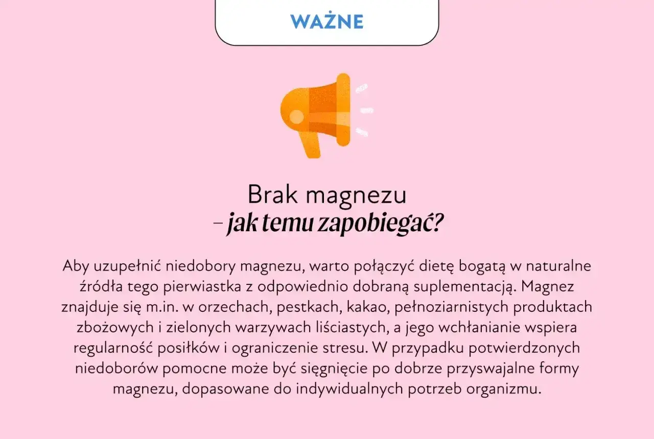 Brak magnezu objawy: jak zapobiegać? Uzupełnij dietę, suplementuj magnez. Znajdziesz go w orzechach, kakao, warzywach.